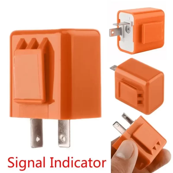 12V LED Flasher Relay For Motorcycle 2 Pin Adjustable Frequency of Turn Signals Blinker Indicator