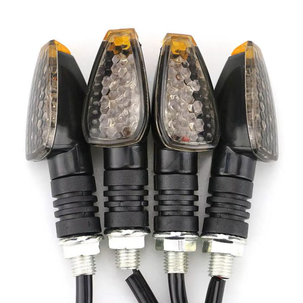 4pcs/set Universal Motorcycle Turn Signal Lights Long Short Turn Signal Indicator Lights Blinkers Flashers Amber Color Accessories - Image 4