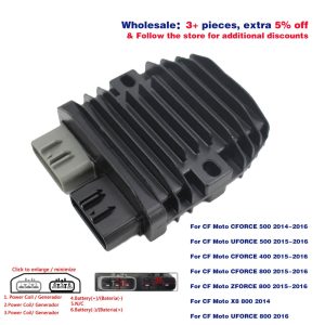 ATV UTV Voltage Regulator Rectifier for CF Moto CFORCE UFORCE ZFORCE X5 X6 X8 400 450 500 550 600 800 OEM 01AA-177000