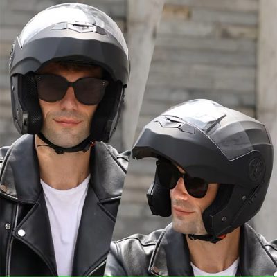 Personalised Motorcycle Full Face Helmet Fashion Dual Lens Helmets Motocross Racing Modular Flip Up Casco Moto