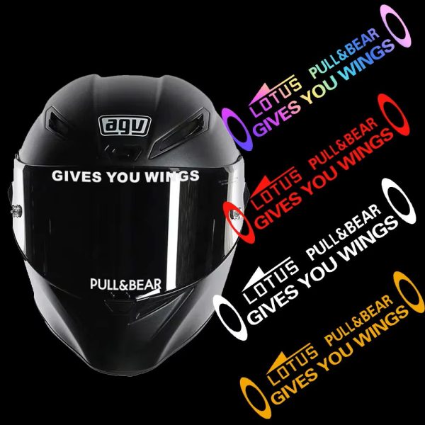 GIVES YOU WINGS Racing Sponsor Helmet Reflective Sticker Motorcycle Front Windshield Side Body Stickers
