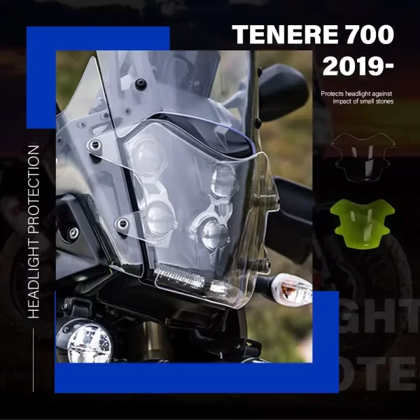 YAMAHA Headlight Protector Acrylic Light Cover Protective Guard For Tenere 700 Tenere700 XT700Z 2019 -