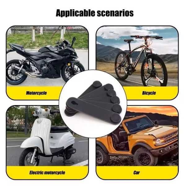 5/10/20Pcs Motorcycle Rubber Frame Securing Cable Wiring Harness Power Cord Tie Clutch Line Brake Ties - Image 6