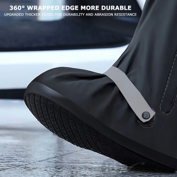 Waterproof Anti-Slip Men's Rainproof Shoe Cover Women Thick Wear-Resistant High-Top Rain Boots - Image 5