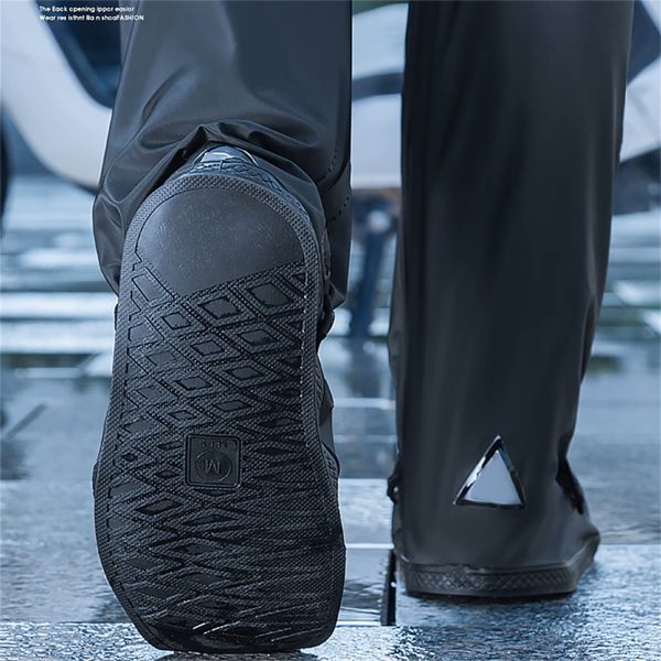 Waterproof Anti-Slip Men's Rainproof Shoe Cover Women Thick Wear-Resistant High-Top Rain Boots - Image 6