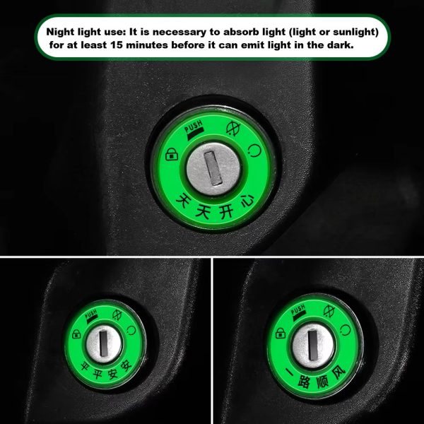 1pc Luminous Switch Ring Styling Motorcycle Ignition Key Sticker Motorcycle Key Hole Decorative Cover - Image 4
