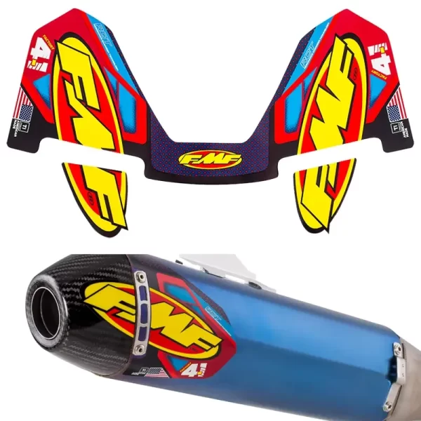 26x15cm For FMF Sticker 4T Motorcycle Exhaust Muffler Pipe Decals Waterproof for Motorbikes