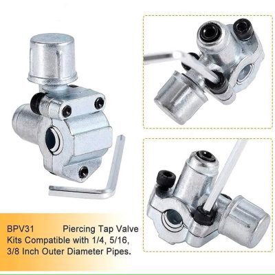 BPV-31 Cap Valve Kit With Dust Cap Accessories BPV31 BPV31D Zinc Alloy Piercing Tap For Refrigerant GPV31
