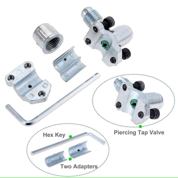 BPV-31 Cap Valve Kit With Dust Cap Accessories BPV31 BPV31D Zinc Alloy Piercing Tap For Refrigerant GPV31 - Image 5