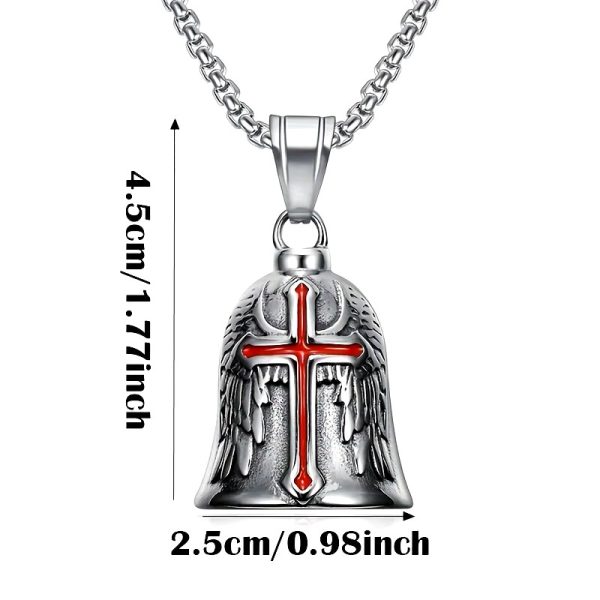 Motorcycle Guardian Angel Ride Cycling Bell Chains Accessories Bells For Motorcycles Riding Punk Cross Exorcist Amulet - Image 6