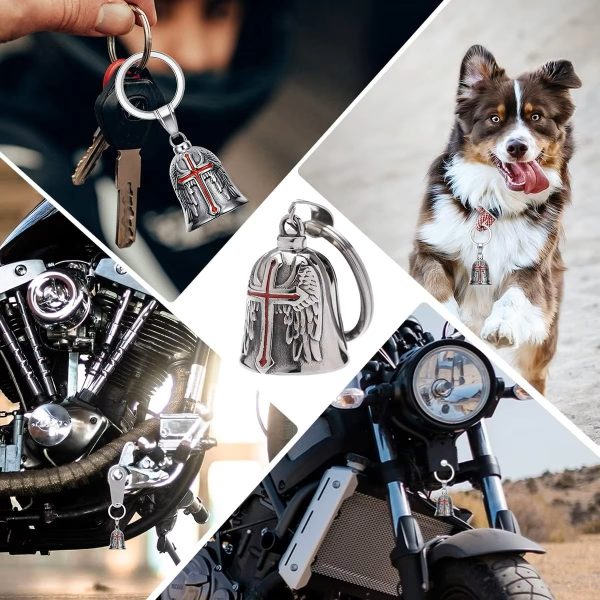 Motorcycle Guardian Angel Ride Cycling Bell Chains Accessories Bells For Motorcycles Riding Punk Cross Exorcist Amulet - Image 5