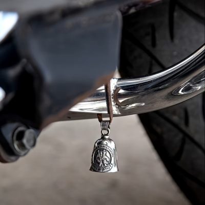 Motorcycle Guardian Angel Ride Cycling Bell Chains Accessories Bells For Motorcycles Riding Punk Cross Exorcist Amulet