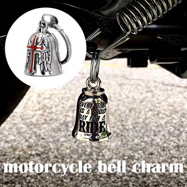 Motorcycle Guardian Angel Ride Cycling Bell Chains Accessories Bells For Motorcycles Riding Punk Cross Exorcist Amulet
