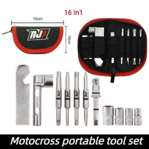 Portable Multi-Function Motorcycle Tool Kit Hex Wrench Screwdriver Repair Set for Dirt Bike Motocross ATV Maintenance